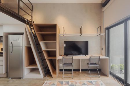 Sala de apartamento para alugar com 1 quarto, 28m² em Pinheiros, São Paulo