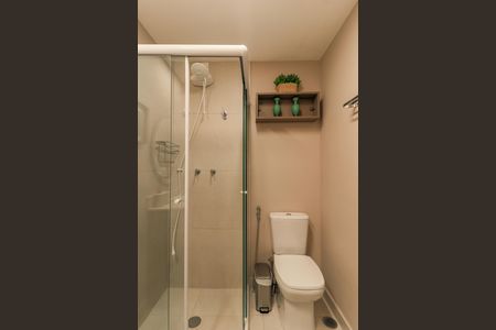 Banheiro de kitnet/studio à venda com 1 quarto, 33m² em Jardim das Acacias, São Paulo