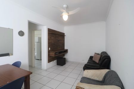 Sala de apartamento para alugar com 1 quarto, 50m² em Barra Funda, Guarujá