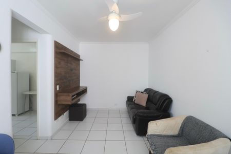 Sala de apartamento para alugar com 1 quarto, 50m² em Barra Funda, Guarujá