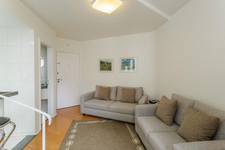 Sala de apartamento para alugar com 1 quarto, 45m² em Moema, São Paulo