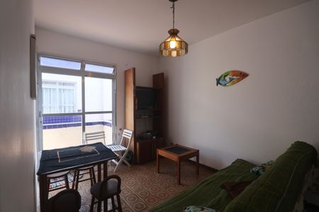 Sala de apartamento para alugar com 1 quarto, 36m² em Balneario Guarujá, Guarujá