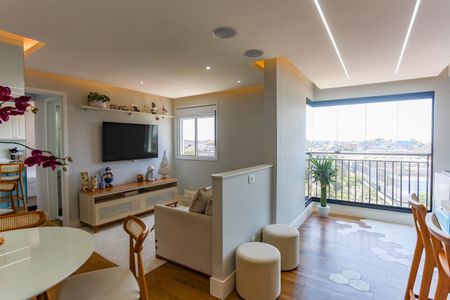 Sala  de apartamento à venda com 1 quarto, 51m² em Centro, Diadema