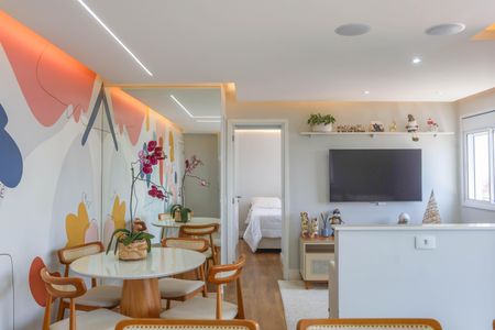 Sala  de apartamento à venda com 1 quarto, 51m² em Centro, Diadema