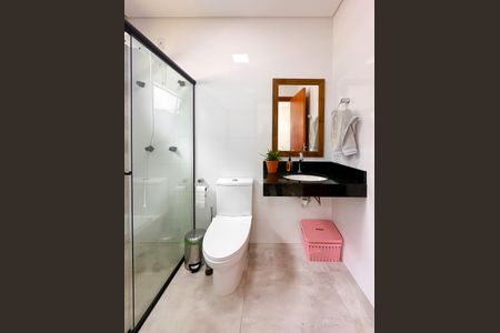 Casa de condomínio para alugar com 186m², 4 quartos e 2 vagasBanheiro da Suíte