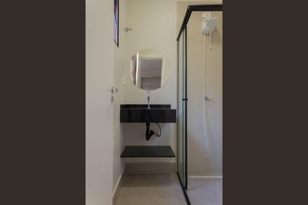 Banheiro de kitnet/studio para alugar com 1 quarto, 24m² em Centro, São Bernardo do Campo