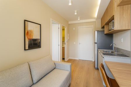 Sala de apartamento para alugar com 1 quarto, 27m² em Moema, São Paulo