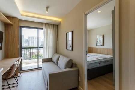 Sala de apartamento para alugar com 1 quarto, 27m² em Moema, São Paulo