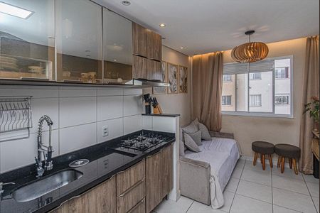 sala, cozinha e área de serviço compartilhadas_3 de apartamento para alugar com 2 quartos, 34m² em Parque Fongaro, São Paulo
