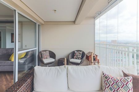 Varanda da Sala de apartamento para alugar com 4 quartos, 134m² em Jardim Olympia, São Paulo