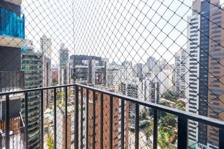 Varanda da Sala de apartamento para alugar com 1 quarto, 27m² em Campo Belo, São Paulo