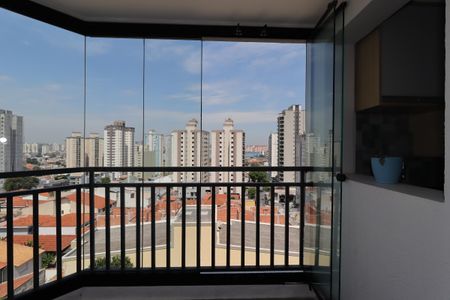 Varanda da Sala de kitnet/studio à venda com 1 quarto, 41m² em Vila Valparaíso, Santo André