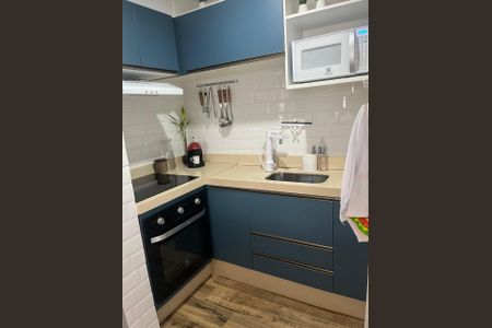 Cozinha  de apartamento à venda com 1 quarto, 44m² em Centro, Santo André