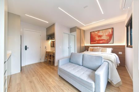 Sala de kitnet/studio para alugar com 1 quarto, 26m² em Campo Belo, São Paulo