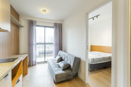 Sala de apartamento para alugar com 1 quarto, 27m² em Moema, São Paulo