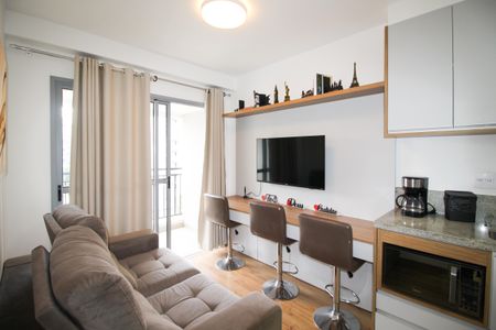 Sala de apartamento à venda com 1 quarto, 40m² em Indianópolis, São Paulo