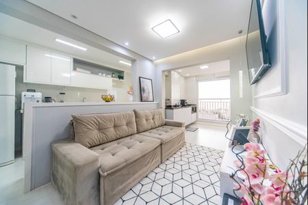 Sala de apartamento à venda com 2 quartos, 68m² em Vila Apiai, Santo André