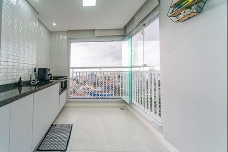 Varanda da Sala de apartamento à venda com 2 quartos, 68m² em Vila Apiai, Santo André