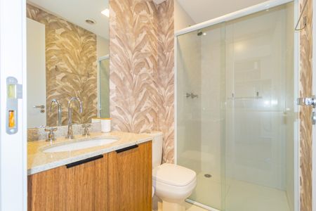 Banheiro de kitnet/studio à venda com 1 quarto, 21m² em Belenzinho, São Paulo