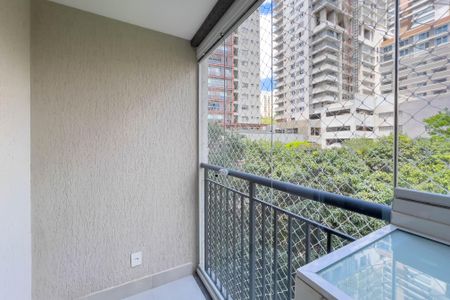 Varanda da sala de apartamento à venda com 1 quarto, 33m² em Vila Mariana, São Paulo
