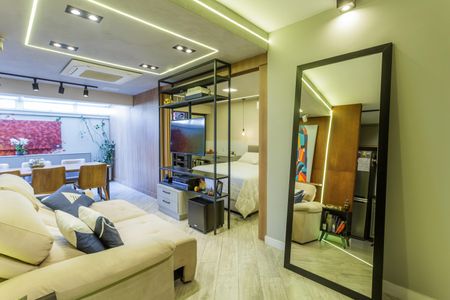 Sala de apartamento para alugar com 1 quarto, 72m² em Indianópolis, São Paulo