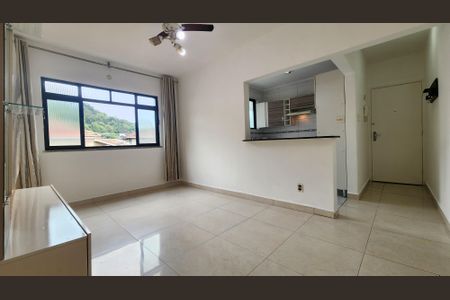 Sala de apartamento para alugar com 1 quarto, 50m² em Marapé, Santos
