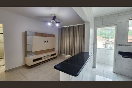 Sala de apartamento para alugar com 1 quarto, 50m² em Marapé, Santos