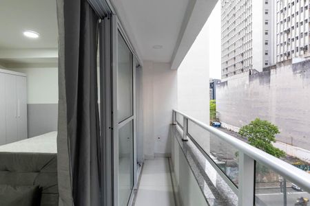 Varanda do Studio de kitnet/studio para alugar com 1 quarto, 29m² em Centro Histórico de São Paulo, São Paulo