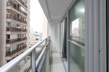 Varanda do Studio de kitnet/studio para alugar com 1 quarto, 29m² em Centro Histórico de São Paulo, São Paulo