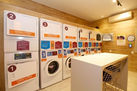 Studio para alugar com 26m², 1 quarto e sem vaga Studio para alugar com 26m², 1 quarto e sem vagaÁrea Comum - Lavanderia