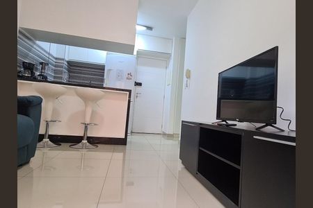 Sala de apartamento à venda com 1 quarto, 40m² em Panamby, São Paulo