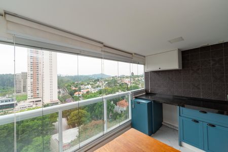 Varanda da sala de apartamento para alugar com 2 quartos, 69m² em Empresarial 18 do Forte, Barueri