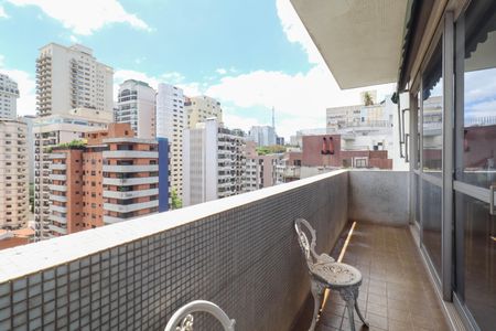 Varanda da Sala de apartamento à venda com 4 quartos, 280m² em Jardim Paulista, São Paulo