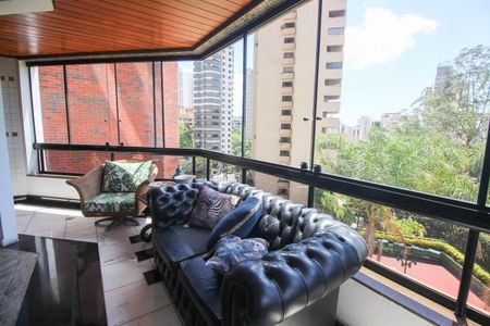 Varanda da Sala de apartamento para alugar com 3 quartos, 225m² em Vila Andrade, São Paulo