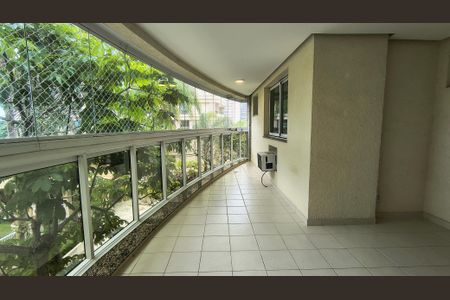 Varanda da Sala de apartamento para alugar com 3 quartos, 122m² em Barra da Tijuca, Rio de Janeiro