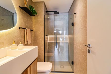 Apartamento à venda com 78m², 2 quartos e 1 vaga Apartamento à venda com 78m², 2 quartos e 1 vagaBanheiro social