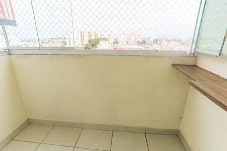 Varanda da sala  de apartamento à venda com 2 quartos, 50m² em Centro, Diadema