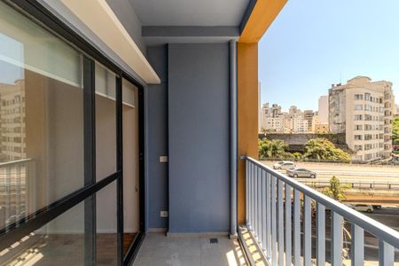 Varanda de kitnet/studio para alugar com 1 quarto, 33m² em República, São Paulo