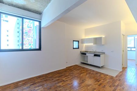 Sala de apartamento para alugar com 1 quarto, 40m² em República, São Paulo