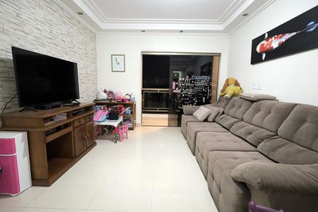 Sala de apartamento à venda com 3 quartos, 100m² em Vila Alzira, Santo André