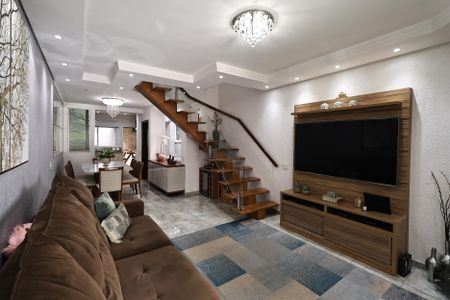 Sala de casa à venda com 3 quartos, 140m² em Parque Sao Vicente, Santo André