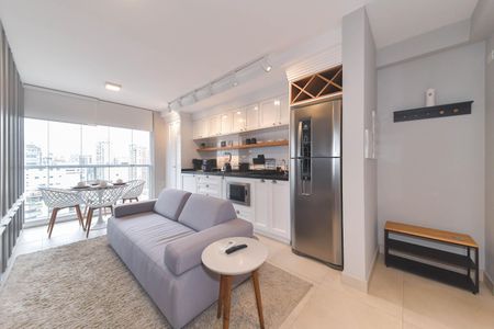 Sala de apartamento à venda com 1 quarto, 40m² em Santo Amaro, São Paulo