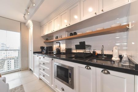 Sala - Cozinha Integrada de apartamento à venda com 1 quarto, 40m² em Santo Amaro, São Paulo