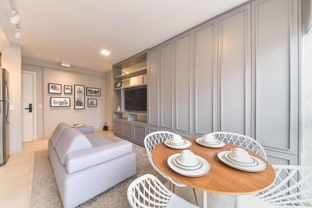 Sala de apartamento à venda com 1 quarto, 40m² em Santo Amaro, São Paulo