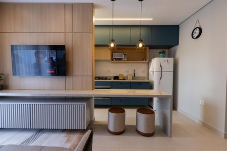 Sala de apartamento à venda com 1 quarto, 40m² em Vila Regente Feijó, São Paulo