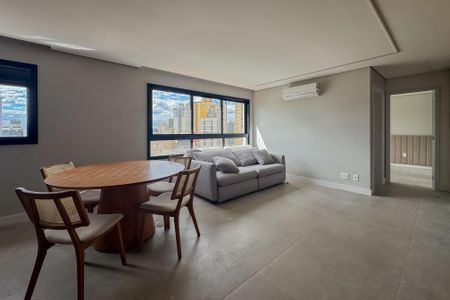 Sala de apartamento à venda com 1 quarto, 54m² em Lourdes, Belo Horizonte