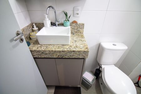 Banheiro da Suíte de apartamento à venda com 1 quarto, 26m² em Chácara Santo Antônio (zona Sul), São Paulo