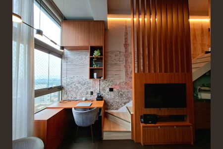 Sala de apartamento para alugar com 1 quarto, 36m² em Indianópolis, São Paulo