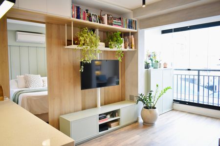 Sala de apartamento à venda com 1 quarto, 35m² em Mirandópolis, São Paulo