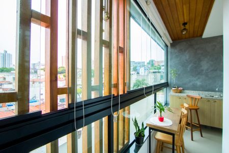 Varanda da sala/quarto 1 de apartamento à venda com 2 quartos, 50m² em Vila Floresta, Santo André